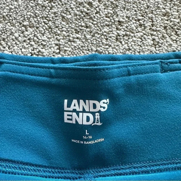 Lands' End Elastic Waist‎ Board Shorts Hybrid Spandex Undershorts Floral Large - Picture 5 of 10